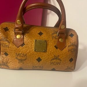 Preloved vintage mini MCM Brown Leather Handbag